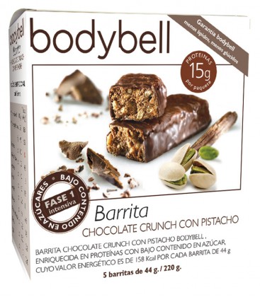 Bodybell Barritas Chocolate Crunch con Pistacho caja