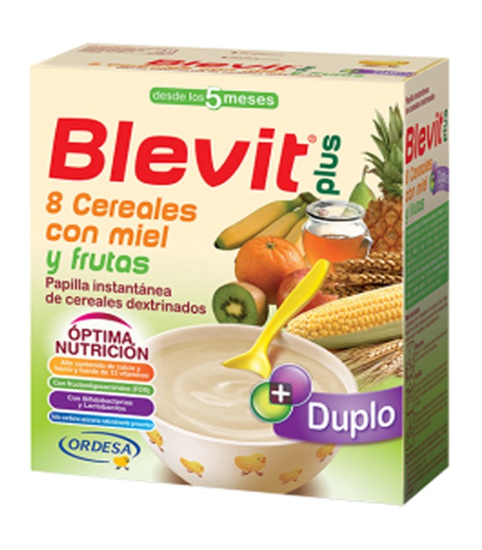 Comprar Papilla Blevit plus Duplo 8 Cereales con miel y frutas