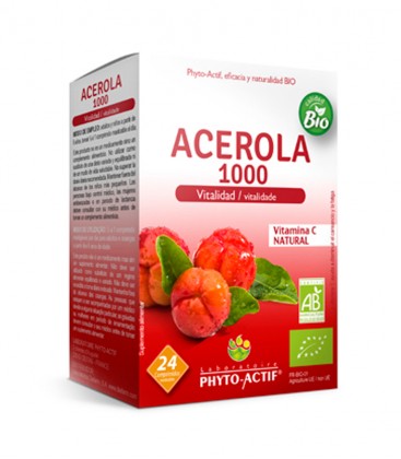 Phyto Actif Acerola 1000. 24 comprimidos masticables de 2,5g