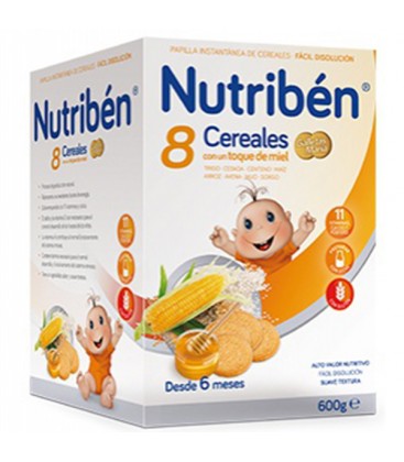 Nutribén Papilla 8 Cereales Miel y Galletas María