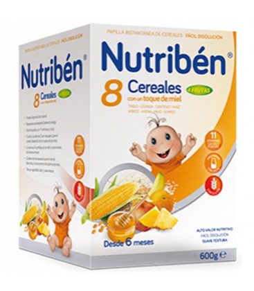 Nutribén Papilla 8 Cereales Miel y 4 Frutas