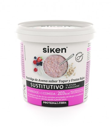 Siken Sustitutivo Porridge de Avena sabor Yogur y Frutos Rojos 52g