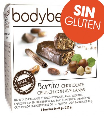 Bodybell Barritas Chocolate Crunch con Avellana caja